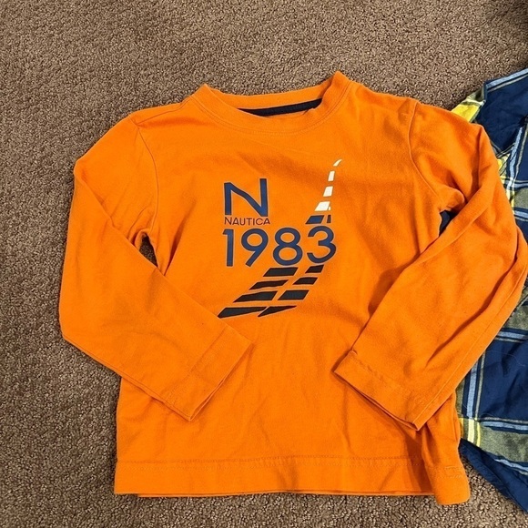 Bundle of 3 Boys Long Sleeve Tops Henley, Hooded Plaid Shirt Size 4T/4 - Picture 2 of 6